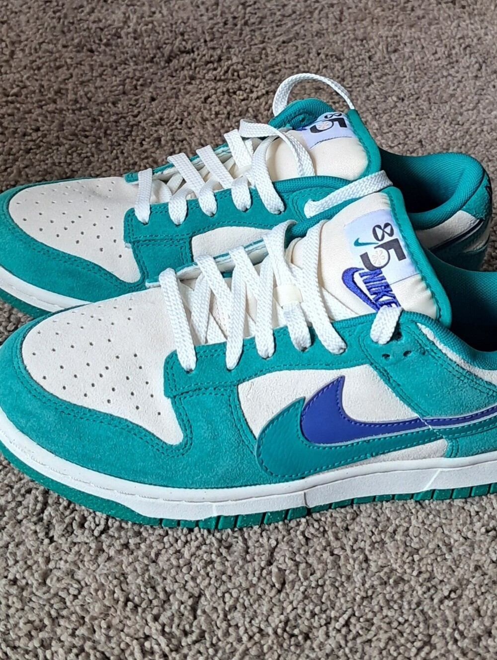 Nike Dunk Low SE Neptune Green Sail Lapis Colorway DO9457-101 Size 8.5 - Picture 6 of 9